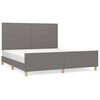 vidaXL Posteľ bez matraca tmavosiv&aacute; 180x200 cm l&aacute;tka