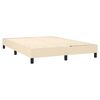 vidaXL Boxspring posteľ s matracom kr&eacute;mov&yacute; 140x190 cm l&aacute;tka