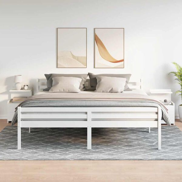 vidaXL Nočné stolíky 2 ks s 2 zásuvkami biele 40x36,5x62 cm