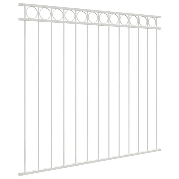 vidaXL Prvok plotu Biela 170 x 150 cm Oceľ