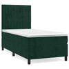 vidaXL Posteľn&yacute; r&aacute;m boxsping s matracom tmavozelen&yacute; 90x190 cm zamat