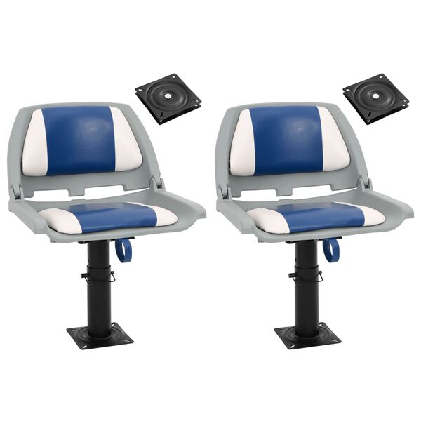 vidaXL Nastaviteľn&eacute; podstavce na sedadlo do člna 2ks otočn&eacute; o 360&deg;