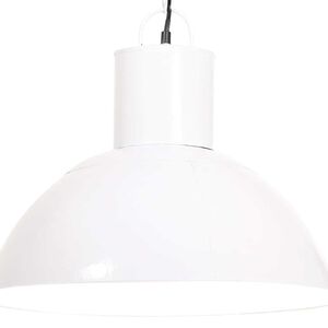 vidaXL Z&aacute;vesn&aacute; lampa 25 W, biela, okr&uacute;hla 48 cm E27