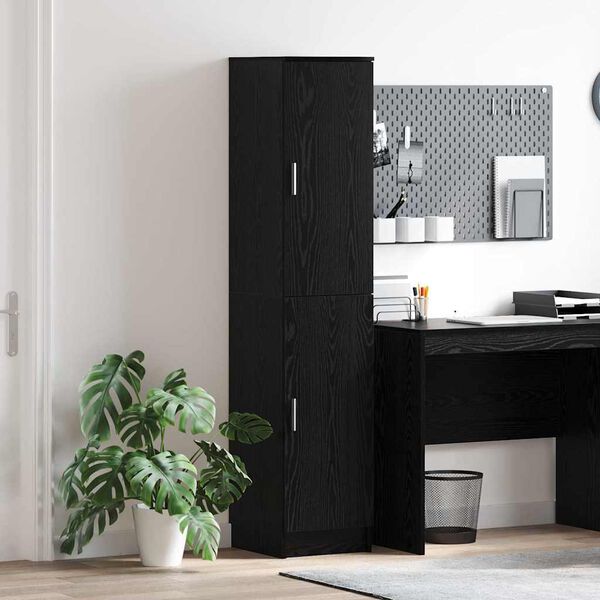 vidaXL Highboard Čierny dub 35 x 39 x 168 cm
