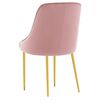vidaXL Jed&aacute;lensk&eacute; stoličky 2 ks ružov&eacute; zamatov&eacute;