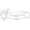 vidaXL Stojan na monitor sivý 70x27,5x15 cm masívna borovica
