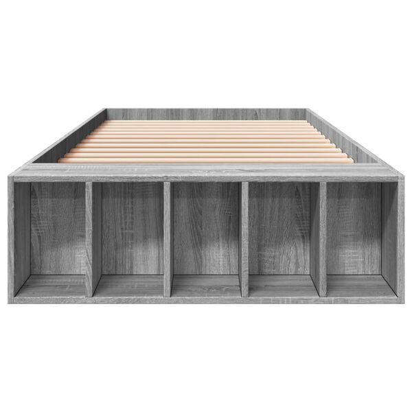 vidaXL Posteľný rám sivý dub sonoma 75x190 cm kompozitné drevo