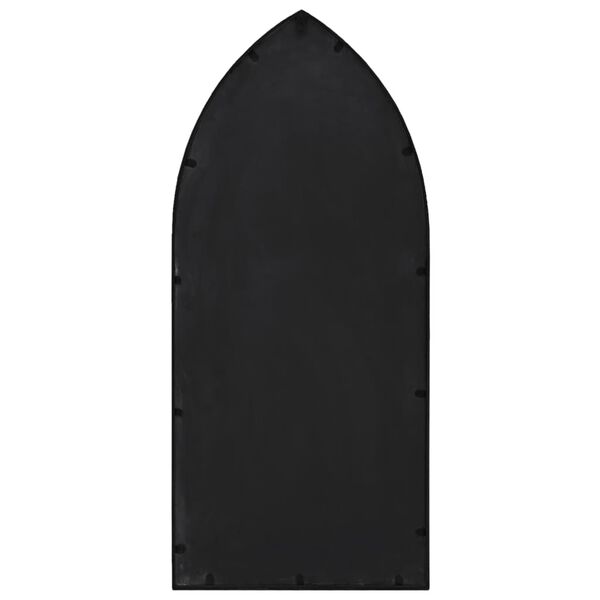vidaXL Z&aacute;hradn&eacute; zrkadlo čierne 70x30 cm exteri&eacute;rov&eacute; železo