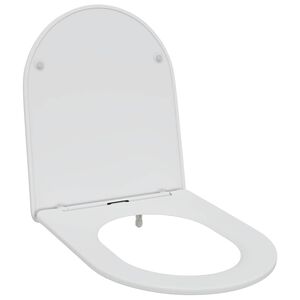 vidaXL WC sedadlo Biela 47 x 36 x 3,4 cm Duroplast