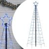 vidaXL LED vianočn&yacute; stromček s hrotmi 220 LED modr&eacute; 180 cm