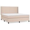 vidaXL Boxspring posteľ s matracom kapuč&iacute;nov&aacute; 180x200 cm umel&aacute; koža