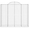 vidaXL Oblúkové gabiónové koše 4ks 200x50x160/180cm pozinkované železo