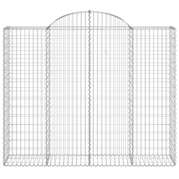vidaXL Oblúkové gabiónové koše 4ks 200x50x160/180cm pozinkované železo