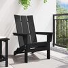 vidaXL Skladacia Adirondack kreslo Čierna 80,5 x 74,5 x 92 cm HDPE