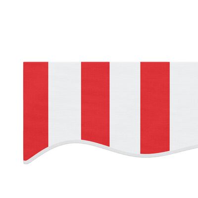 vidaXL Náhradná látka pre markízu červeno-biela pruhovaná 4x3 m