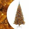 vidaXL Vianočn&yacute; stromček s 300 LED-i so stojanom Zlat&aacute; 180 cm PET