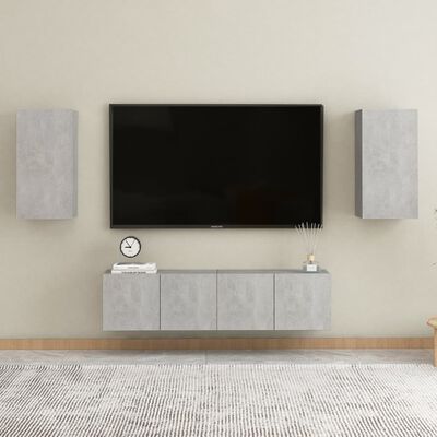 vidaXL TV skrinka, betónovo sivá 30,5x30x60 cm, kompozitné drevo