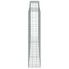 vidaXL Oblúkový gabionový kôš 5 ks 400x50x220/240cm pozinkované železo