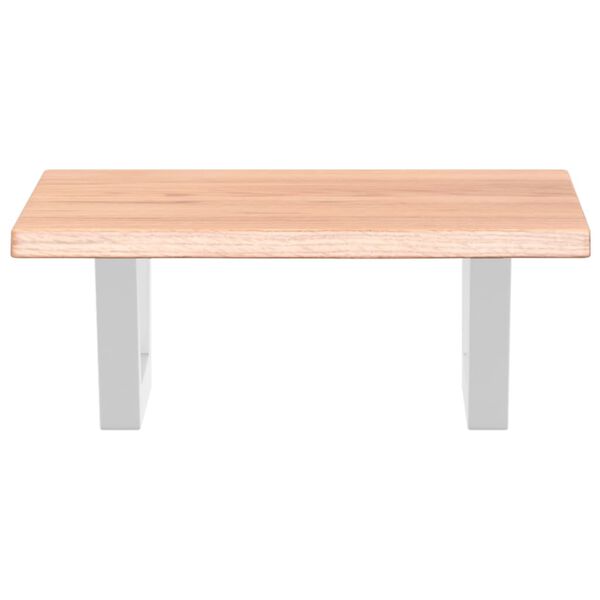 vidaXL Polica pod um&yacute;vadlo, n&aacute;stenn&aacute;, oceľ a dubov&yacute; mas&iacute;v