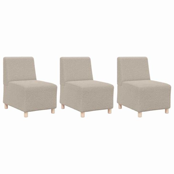 vidaXL Bezr&uacute;čkov&aacute; modul&aacute;rna sofa jednotka 3 pcs Svetlosiv&aacute;