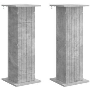 vidaXL Stojan na rastliny 2 pcs Bet&oacute;novo siv&aacute; 30,5 x 30 x 80,5 cm
