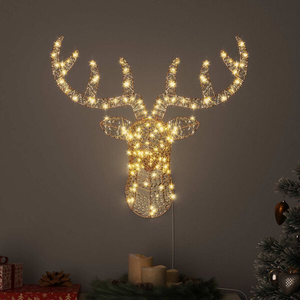 vidaXL Sob s sane s 140 LED-i Tepl&aacute; biela 68 x 36.5 x 62.5 cm PET