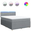 vidaXL Boxspring posteľ s matracom svetlosiv&aacute; 100x200 cm l&aacute;tka