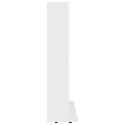 vidaXL Skrinka na CD, biela 102x23x89,5 cm, drevotrieska