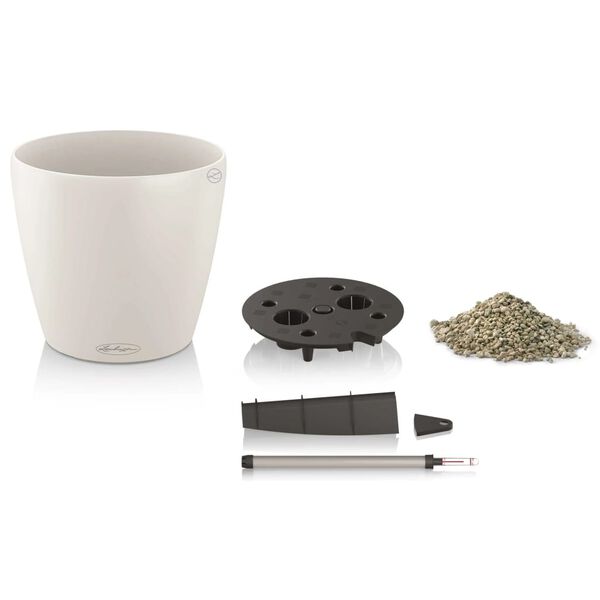 LECHUZA Kvetináč Classico Color 28 ALL-IN-ONE lesklá biela 13190