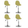 vidaXL Otočn&eacute; jed&aacute;lensk&eacute; stoličky 4 ks zelen&eacute; l&aacute;tkov&eacute;