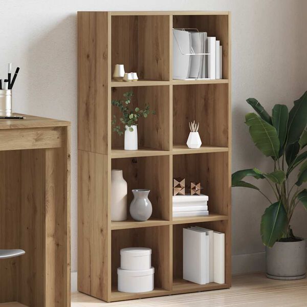 vidaXL knižnica Dub Artisan 66x30x130 cm Drevo
