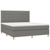 vidaXL Boxspring posteľ s matracom tmavosiv&aacute; 160x200 cm l&aacute;tka