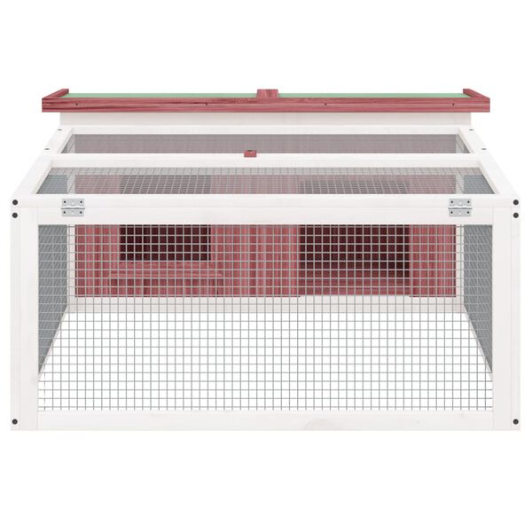 vidaXL Kr&aacute;lik&aacute;reň mocha 117,5x97x47,5 cm mas&iacute;vna borovica