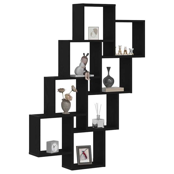 vidaXL Stenn&aacute; polica Čierny dub 90 x 15 x 119,5 cm Kompozitn&eacute; drevo