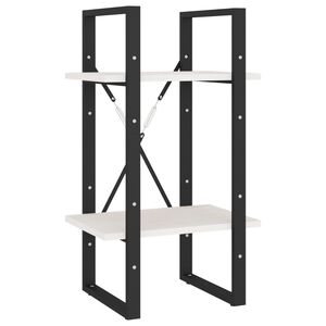 vidaXL Knižnica s 2 policami biela 40x30x70 cm mas&iacute;vna borovica