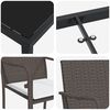 vidaXL Záhradný jedálenský set 5 pcs Hnedá Poly ratan