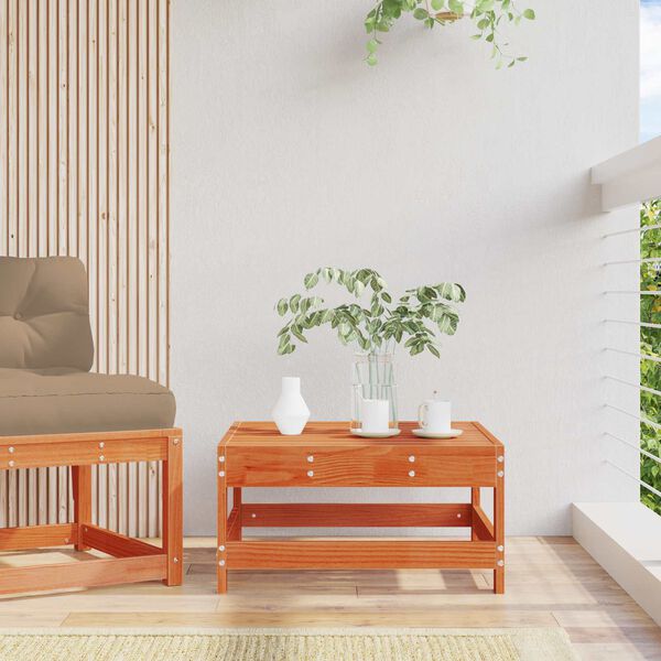 vidaXL Z&aacute;hradn&aacute; podnožka Mas&iacute;vna borovica Voskov&aacute; Hned&aacute;