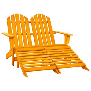 vidaXL 2-miestna z&aacute;hradn&aacute; stolička taburetka Adirondack jedľa oranžov&aacute;