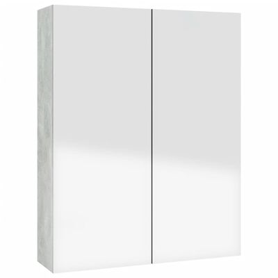 vidaXL Kúpeľňová zrkadlová skrinka 60x15x75 cm MDF betónovo sivá