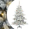 vidaXL Umel&yacute; Skl&aacute;pac&iacute; Vianočn&yacute; Stromček Biela 150 cm PVC a oceľ