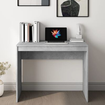 vidaXL Písací stôl, betónovo sivý 90x40x72 cm, kompozitné drevo