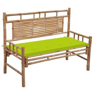 vidaXL Z&aacute;hradn&aacute; lavička s podložkou 120 cm bambus