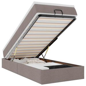 vidaXL Osmansk&yacute; r&aacute;m postele s matracom sivohned&aacute; 100x200 cm l&aacute;tka