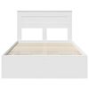vidaXL R&aacute;m postele so z&aacute;suvkou Biela 120 x 200 cm Inžinierske drevo