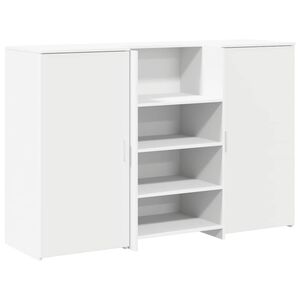 vidaXL Recepčn&yacute; st&ocirc;l biely 155x50x103,5 cm kompozitn&eacute; drevo