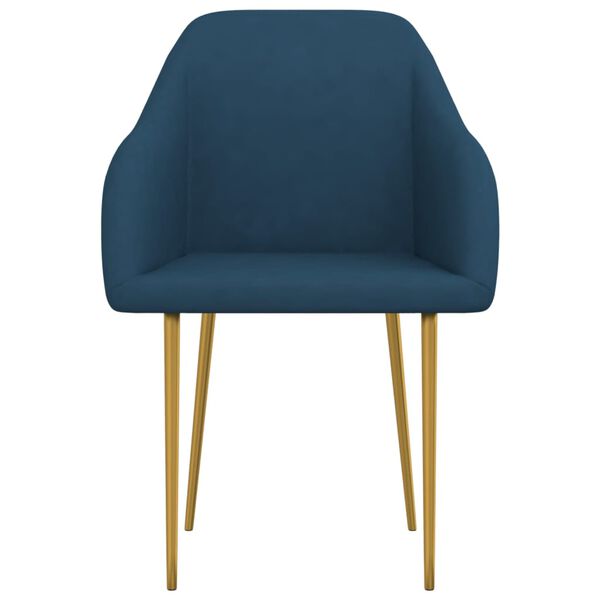 vidaXL Jed&aacute;lensk&eacute; stoličky 6 ks, modr&eacute;, zamat