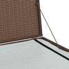 vidaXL Záhradný úložný box hnedý 150x100x100 cm polyratanový