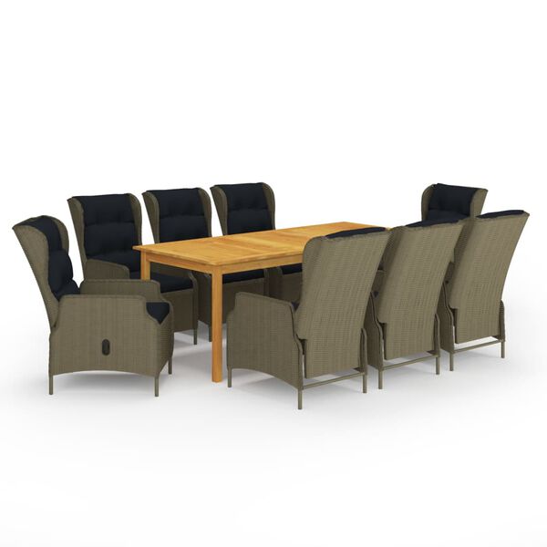 vidaXL 9-dielna z&aacute;hradn&aacute; jed&aacute;lensk&aacute; s&uacute;prava hned&aacute;