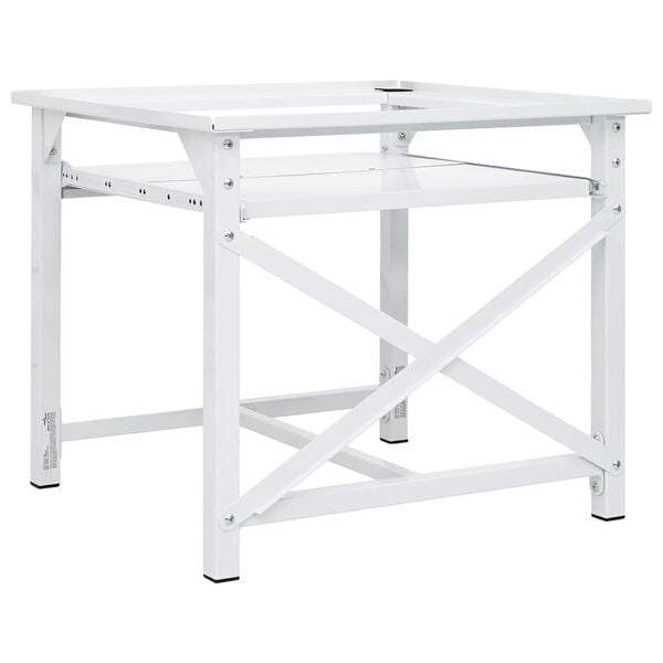 vidaXL Podstavec pod pr&aacute;čku s vys&uacute;vacou policou, biely