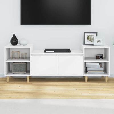 vidaXL TV skrinka biela 160x35x55 cm spracované drevo
